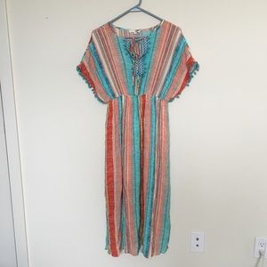 3 for $25. Everleigh Anthropologie Boho Midi Multicolor Striped Dress